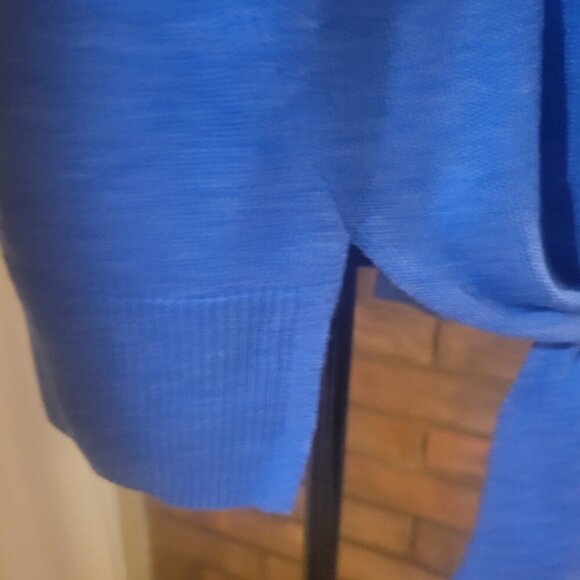 Westbound Medium Blue Soft as Cashmere Front Tie Sweater - Size L - Picture 3 of 7